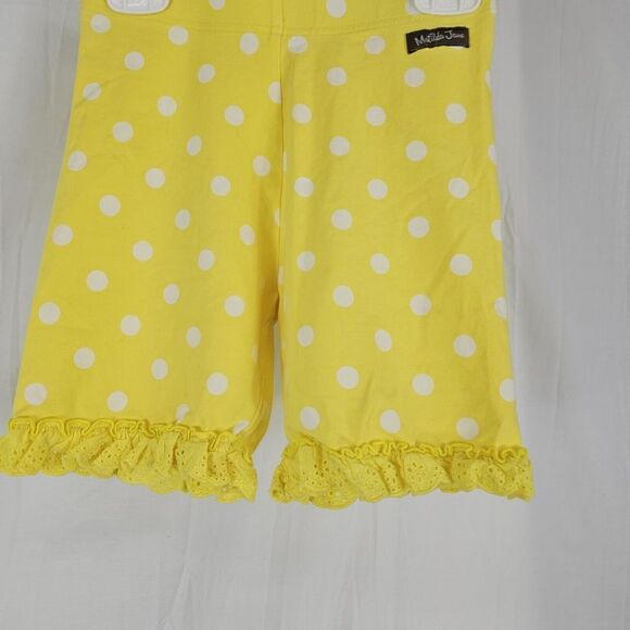Matilda Jane Girls Oh Sunny Day Shortie Size 12 Yellow Polka Dots Shorts - Picture 3 of 6